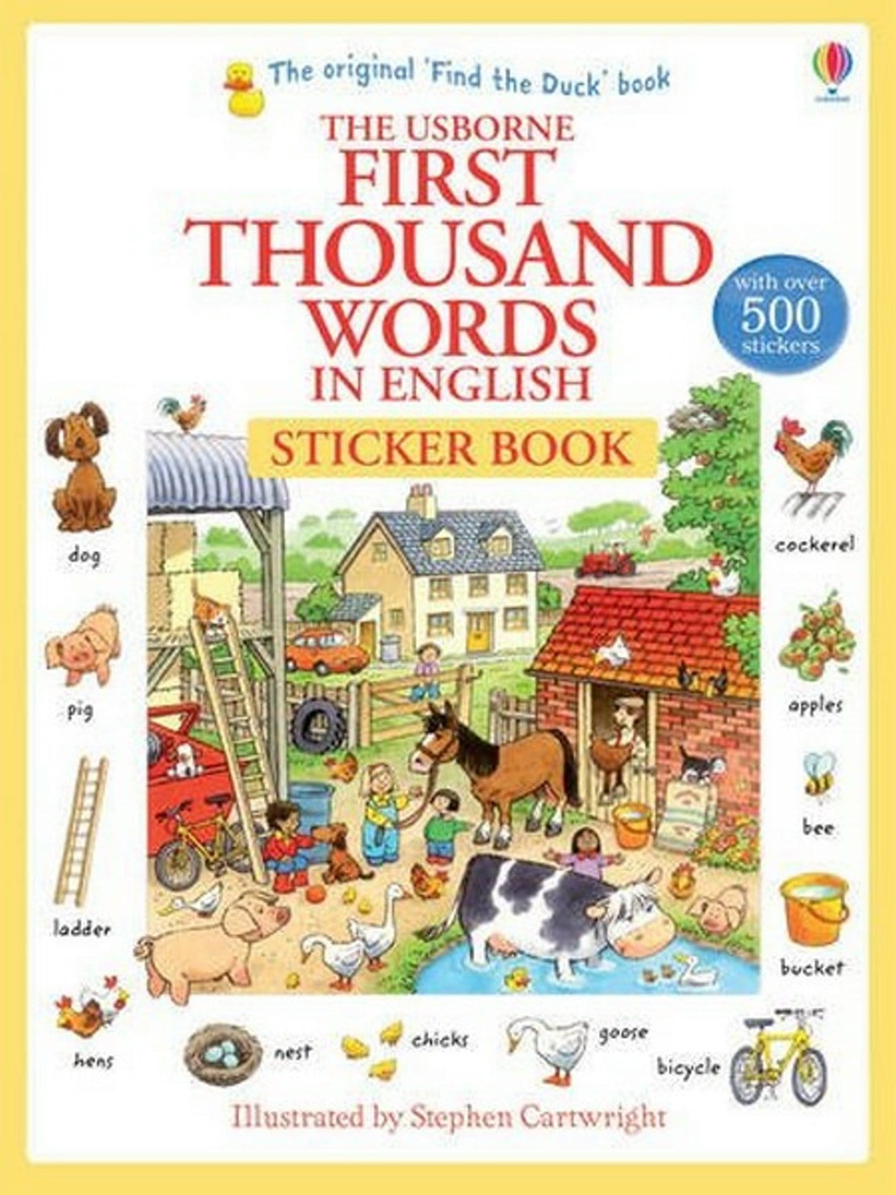 1000個英語單字貼紙書