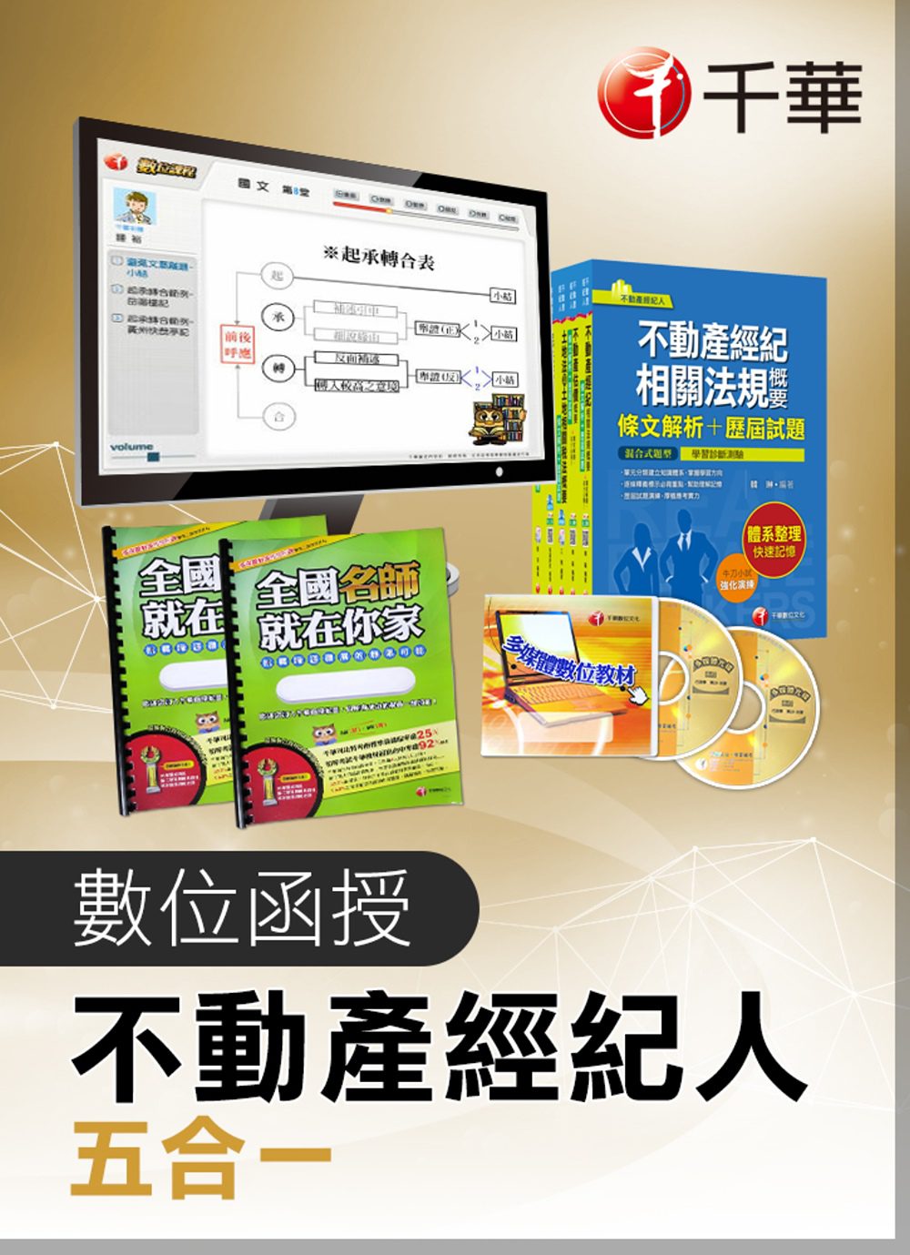 [千華全新]不動產經紀人考前衝刺班全套-多媒體函授